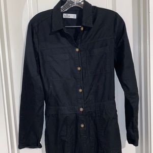 Hollister Black Button Down Jumpsuit